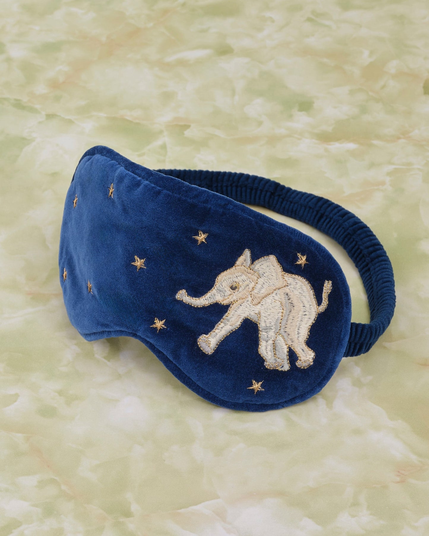 Baby Elephant Conservation Navy Velvet Eye Mask
