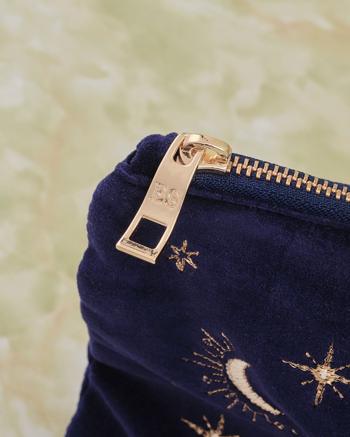 Capricorn Navy Velvet Everyday Pouch
