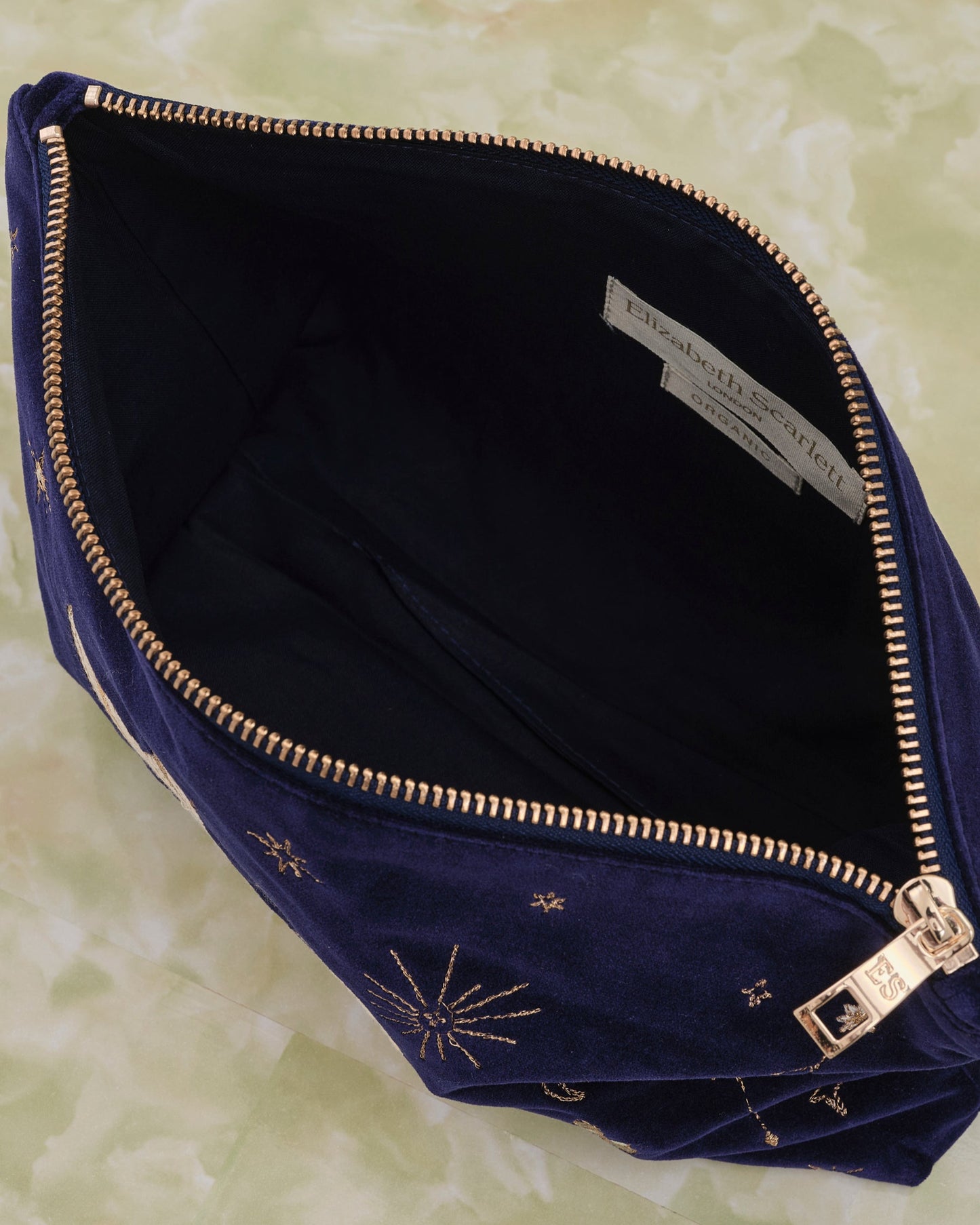 Capricorn Navy Velvet Everyday Pouch