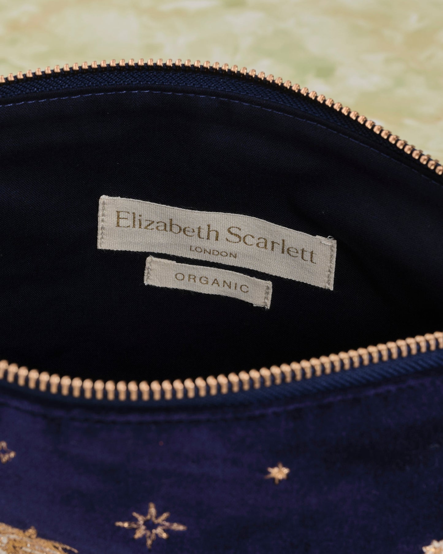 Leo Navy Velvet Everyday Pouch