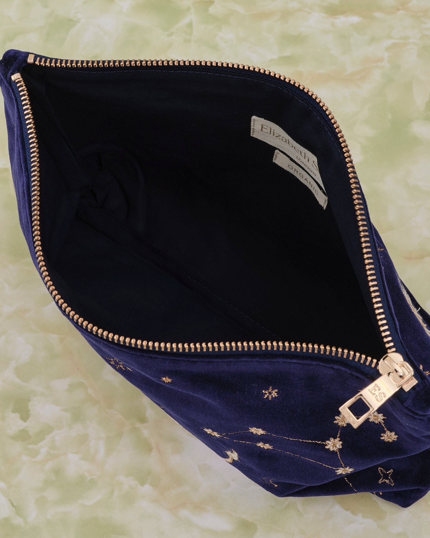 Leo Navy Velvet Everyday Pouch