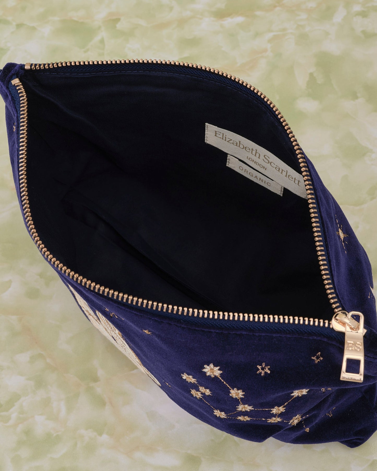 Virgo Navy Velvet Everyday Pouch