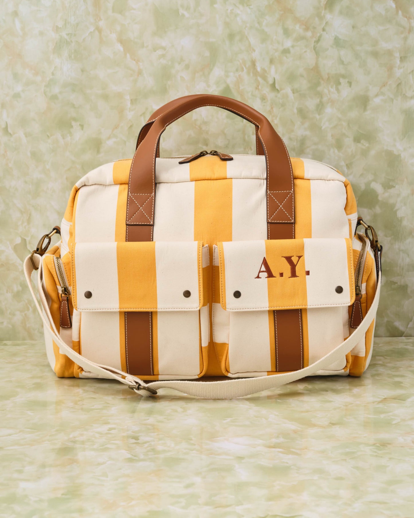 Duffel Bag -Lemon stripe-