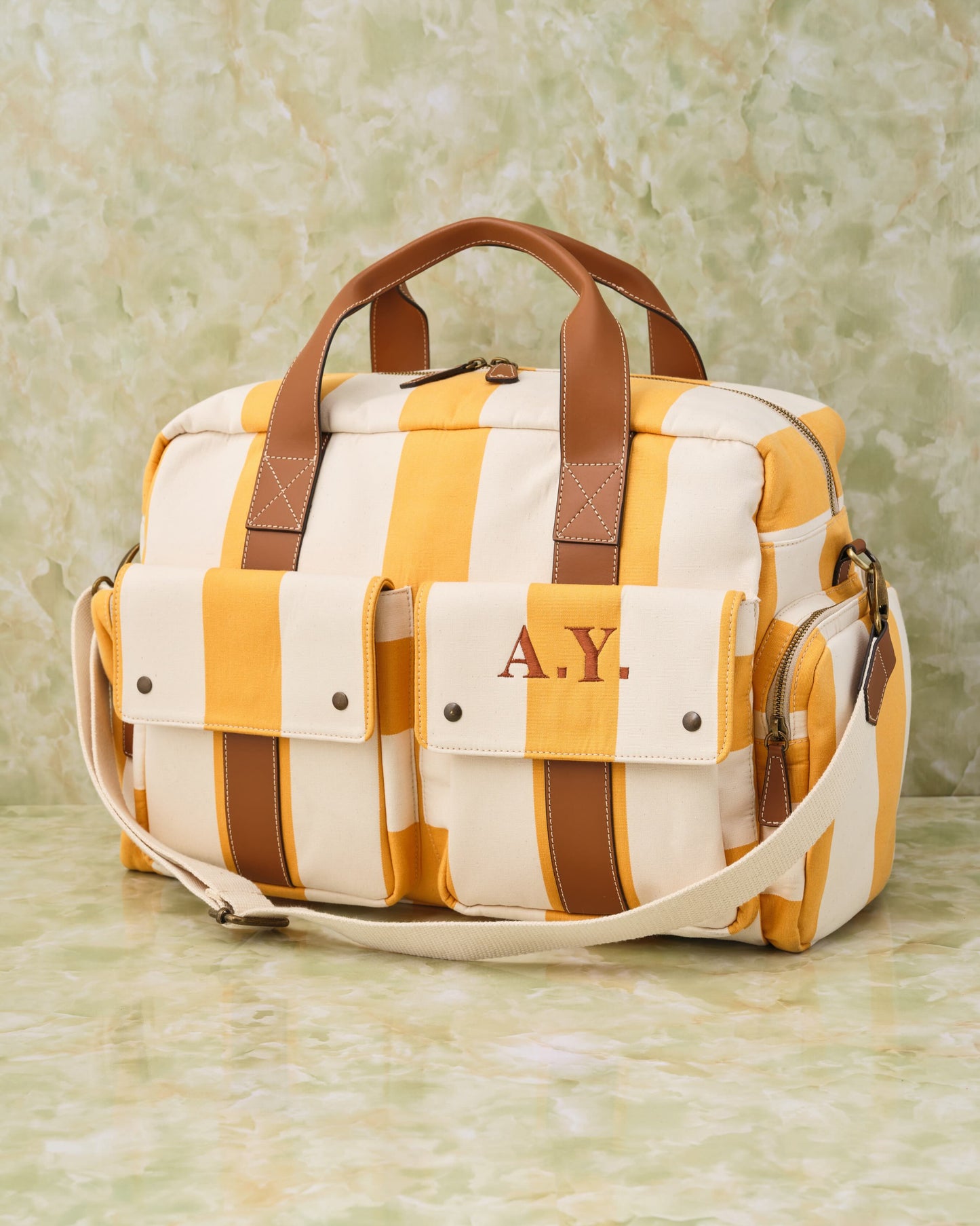 Duffel Bag -Lemon stripe-