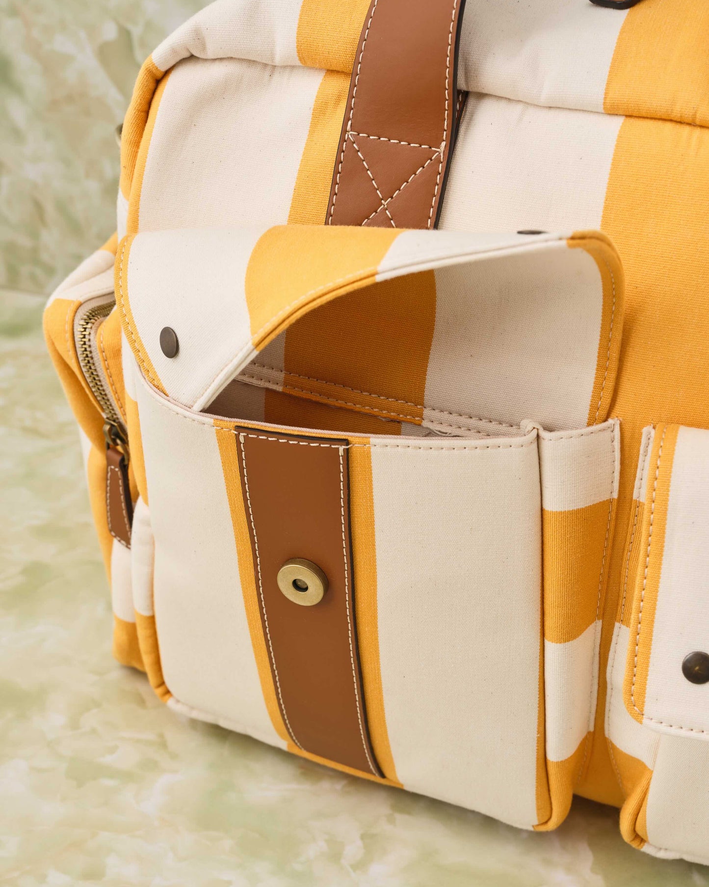 Duffel Bag -Lemon stripe-