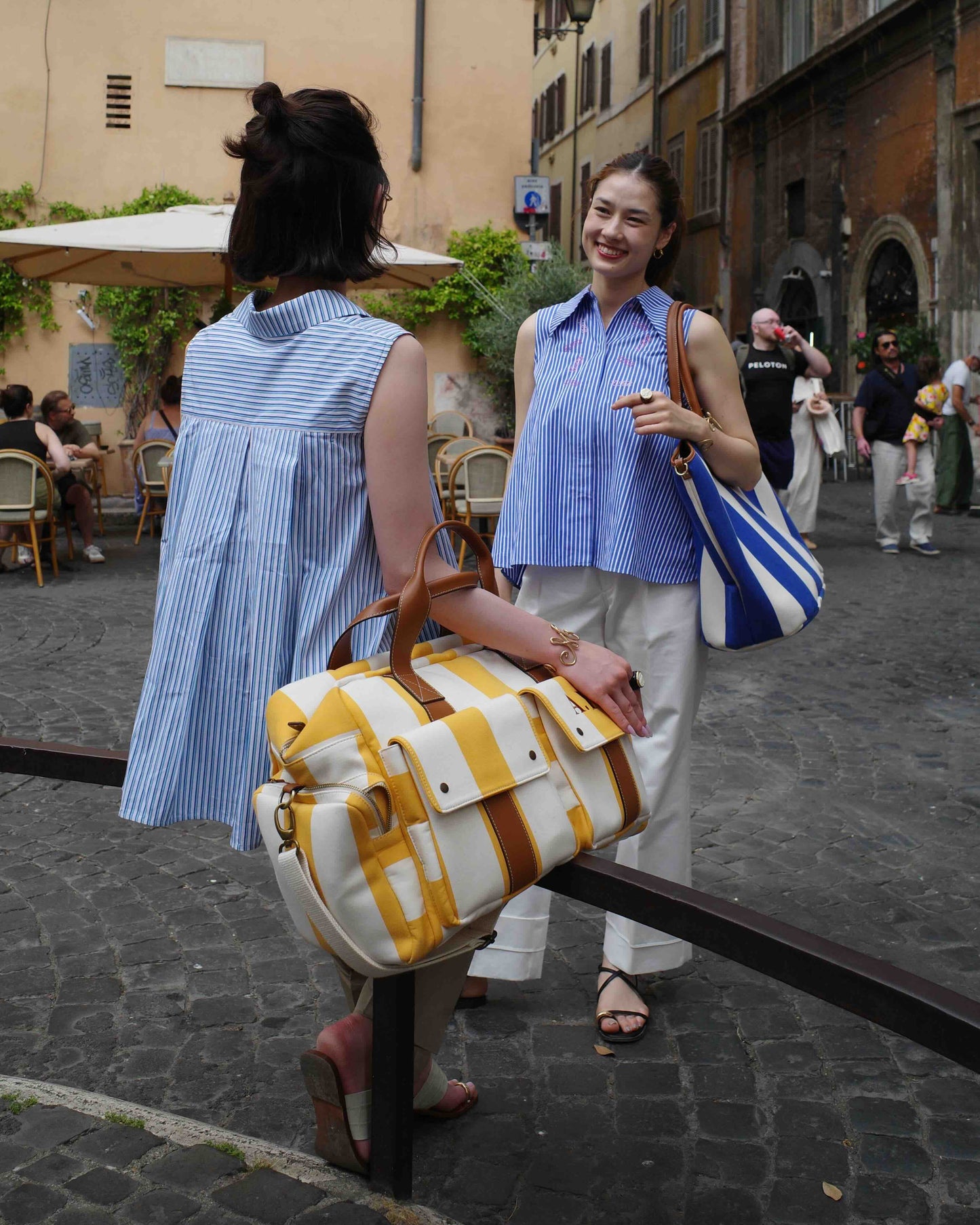 Duffel Bag -Lemon stripe-