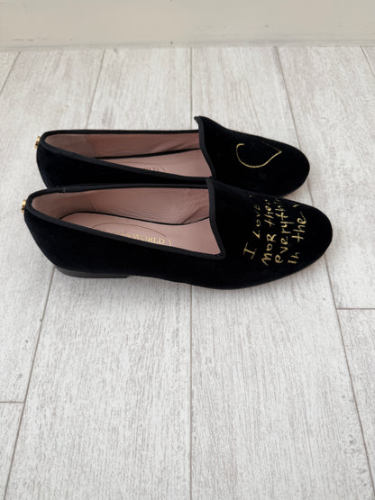 LOAFERS BLACK VELVET, CALITAS HANDWRITING  (Sample Sale)