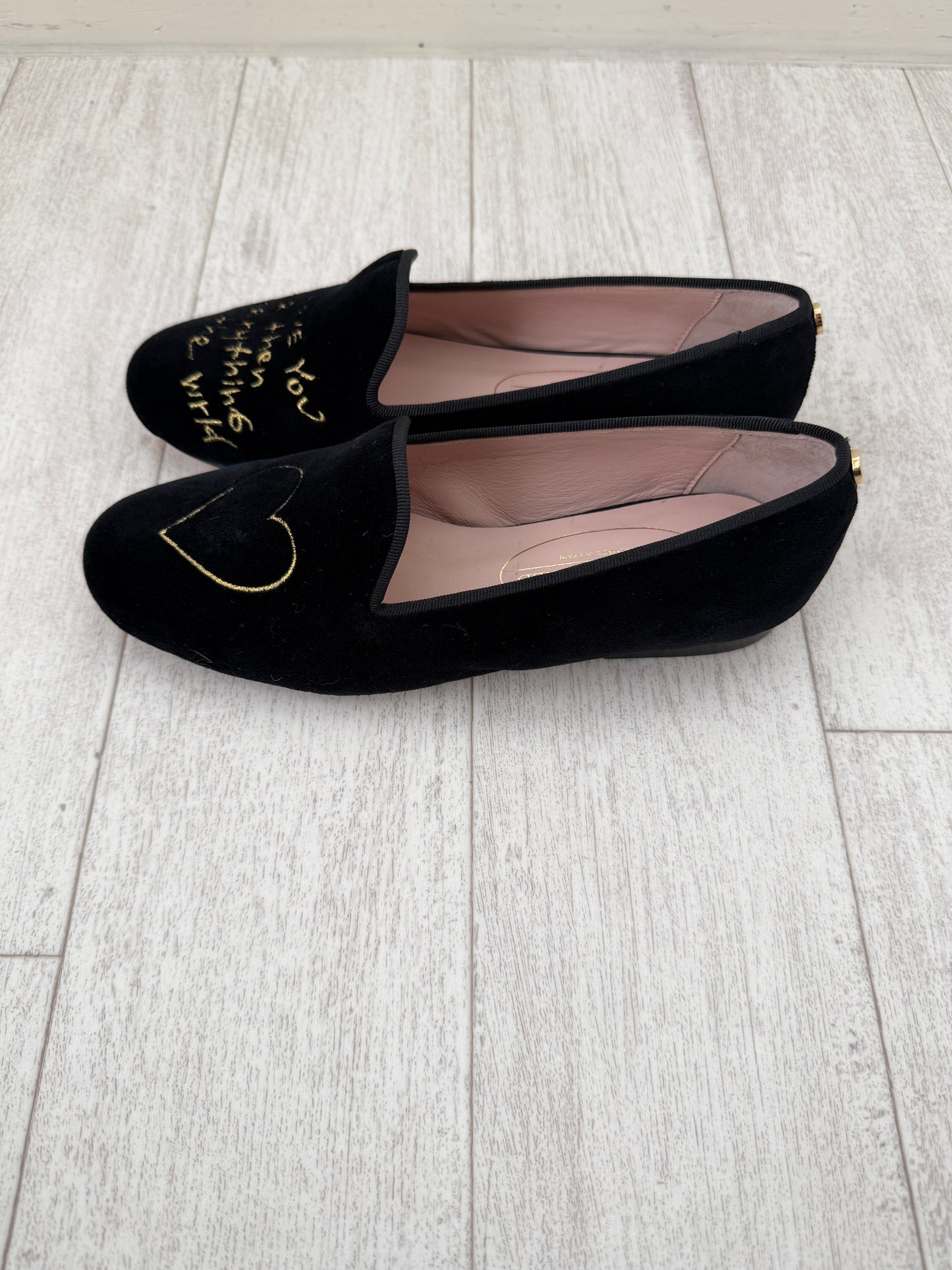 LOAFERS BLACK VELVET, CALITAS HANDWRITING  (Sample Sale)