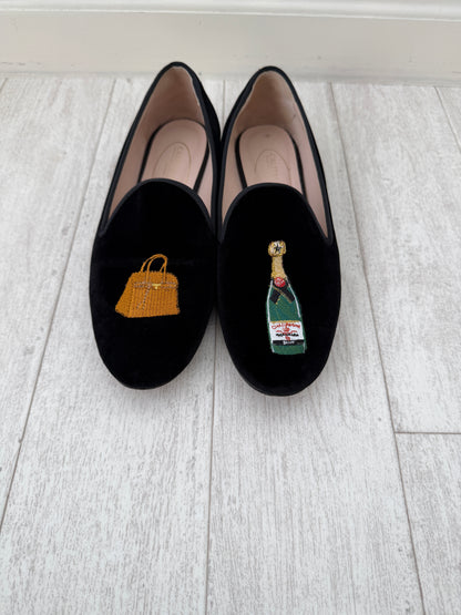 LOAFERS BLACK VELVET, BIRKIN AND CHAMPAGNE(Sample Sale)