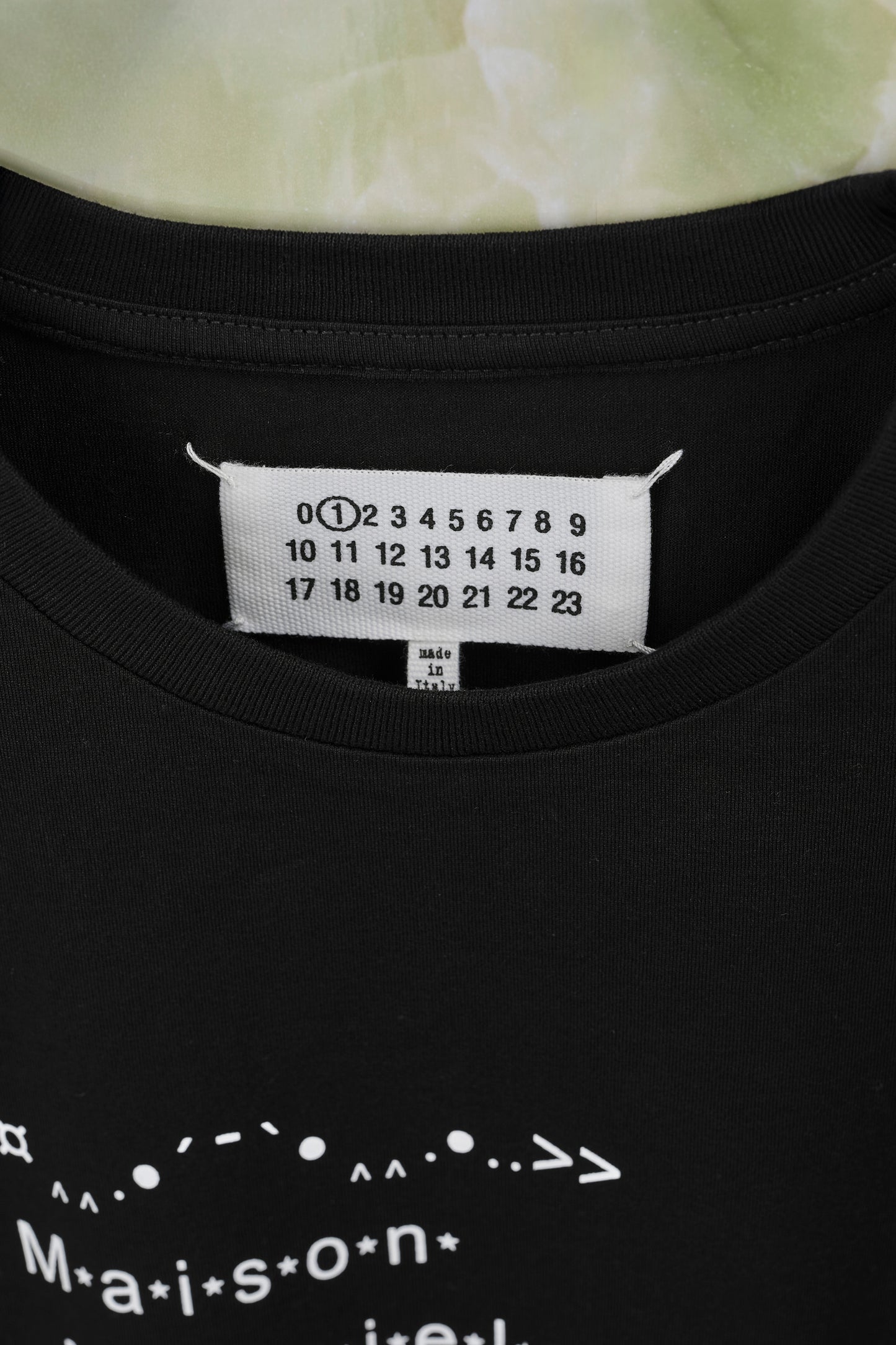 メゾンマルジェラ　Tシャツ　ブラック　【XＳ】・【Ｓ】