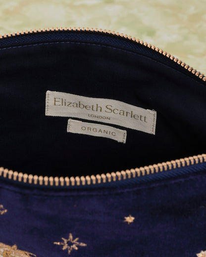 Leo Navy Velvet Everyday Pouch